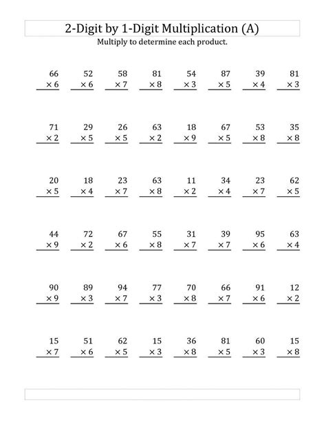 Multiplication Worksheets Grade 5 Multiplication Worksheets Math