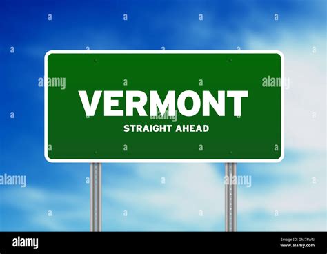 Vermont Highway Sign Stock Photo Alamy
