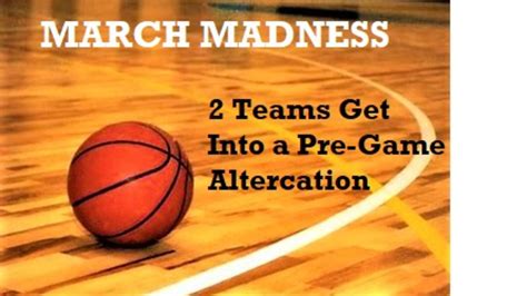 march madness tournament teams in fight before game the spoof