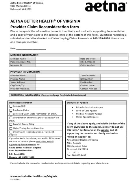 form va     printable  provider claim