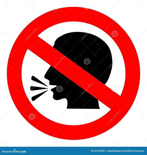 No Talking Sign Icon Speech Bubble In A Prohibited Or Do Not Sign
