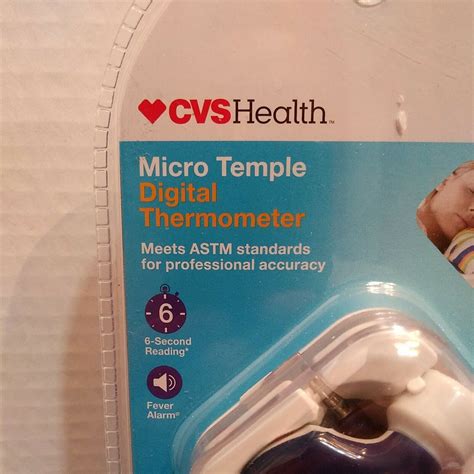 Cvs Micro Temple Digital Thermometer With 6 Second Reading With