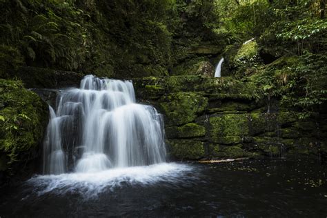 Wallpaper Waterfall Landscape Moss Rocks Hd Widescreen High