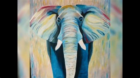 How To Paint An Elephant With Acrylic Tutorial Demonstration