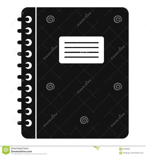 Spiral Notepad Icon Simple Stock Vector Illustration Of Cover 91905620