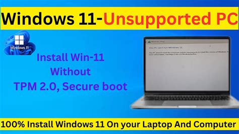 How To Install Windows 11 Unsupported Computer And Laptop Youtube