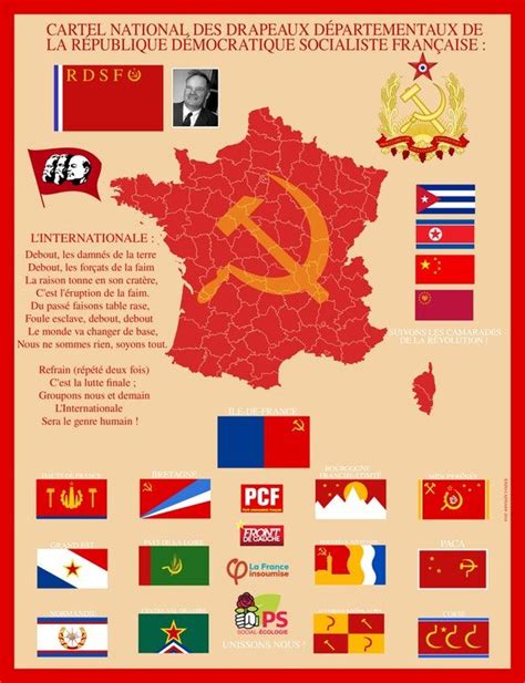 My Map Of The Communist Flags Of Every French Region Vexillology
