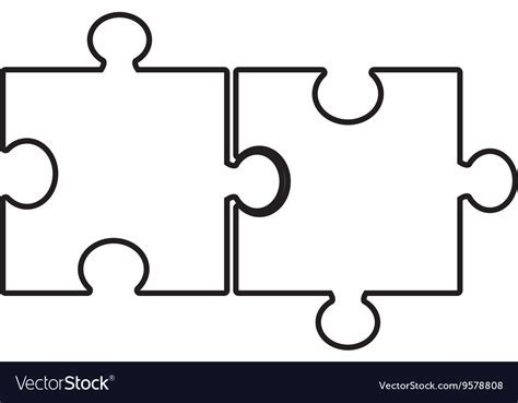 Isolated Puzzle Pieces Graphic Royalty Free Vector Image