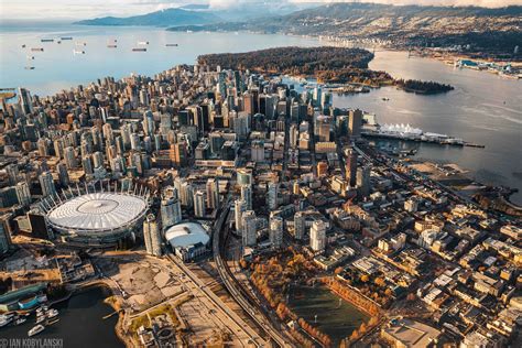 Vancouver BC S 2023 Skyline Aerial Architecture Photography Of
