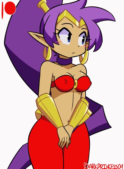Darkprincess04 Shantae Shantae Series Animated Animated  1girl Bandeau Lift Blush