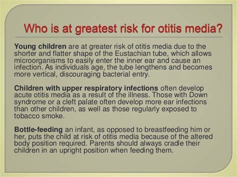 Otitis Media Description Risk Factors And Current Treatment