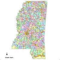 Users can easily view the boundaries of each zip code and the state as a whole. Editable Mississippi Map with Cities, Roads, Counties ...