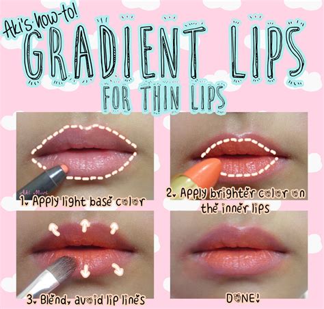 With traditional lipsticks, supple texture and a bit of shine. The Wrong Alice: Tutorial: Gradient Lips