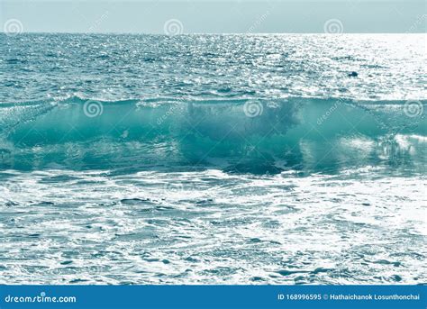 Powerful Ocean Waves Breaking Natural Background Stock Image Image