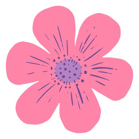 Diseño Png Y Svg De Flor Rosa Y Morada Para Camisetas