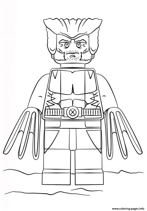 Make a coloring book with wolverine child for one click. Lego Wolverine Coloring Pages Printable