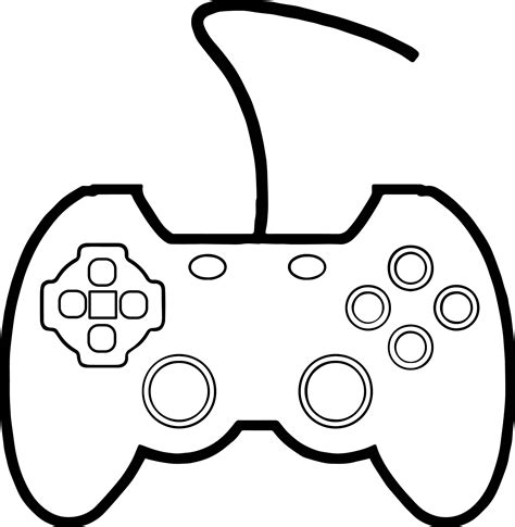 Xbox One Controller Sketch Coloring Page