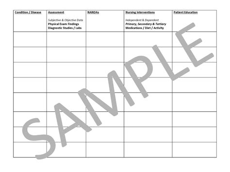 Blank Template Ii For Notes Pdf File Etsy Nursing School Notes