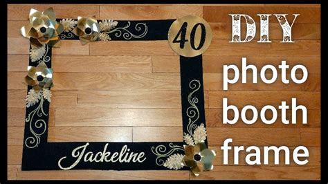 Diy Black And Gold Photo Booth Frame40thbirthday Photo Booth Frame