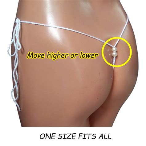 White Crochet extreme micro bikini G-string See through bikini Thong