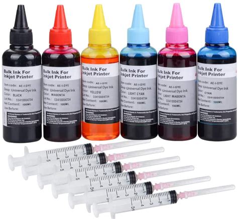 Aomya 600ml Universal Dye Ink Refill Kit For Hp Canon Epson Brother