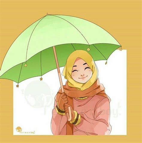 Hijabers Fanart 5~ Ilustrasi Karakter Kartun Hijab Gadis Animasi