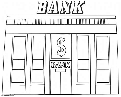 Print Bank Coloring Page
