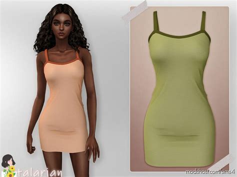 Oaklynn Strappy Dress Sims 4 Clothes Mod Modshost