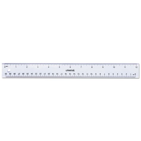 Universal Clear Plastic Ruler Standardmetric 12