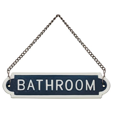 Luckily, we've rounded up the best christmas decorating hanging hacks to ensure that your house — from the inside out — will be as festive as can be all december long. Nordic Hanging Bathroom Sign | Bathroom Accessories - B&M ...