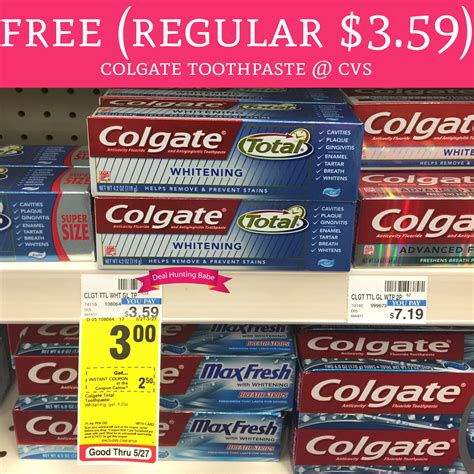 Wow Free Regular 359 Colgate Toothpaste Cvs Deal Hunting Babe