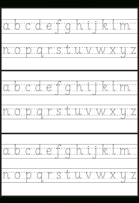Alphabet Tracing Lowercase Letters