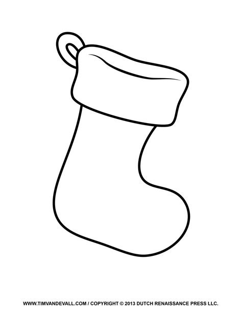 Free Christmas Stocking Template Clip Art And Decorations