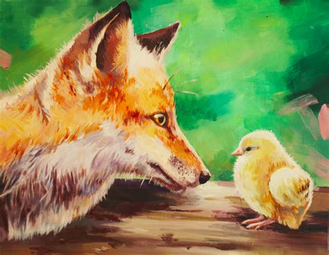 Fox And Friend By Zoey Jau Fox Art Works Animals