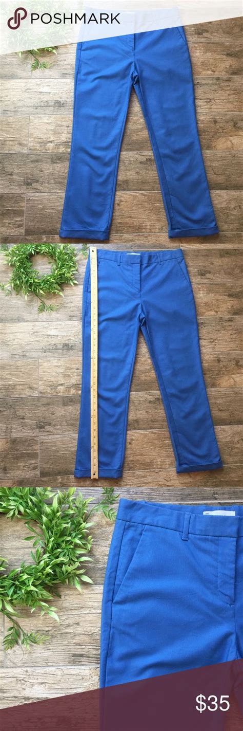 Gap Tailored Crop Blue Women Stretch Pants Size 4r Stretch Pants