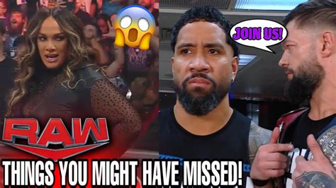 Things You Might Have Missed Wwe Raw Nia Jax Returns To Wwe Judgment Day Want Jey Uso Youtube