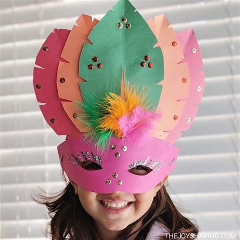 Diy Paper Mask Craft For Kids Diy Party Mask Paper Mask Diy Paper Mask
