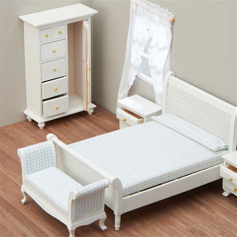 The essential details that make hotel guest rooms pass inspection. Dollhouse Miniature White Bedroom Set - Bedroom Miniatures ...
