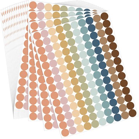 Buy 2800 Pieces 34 Inch 10 Color Diameter Color Coding Labels Colored