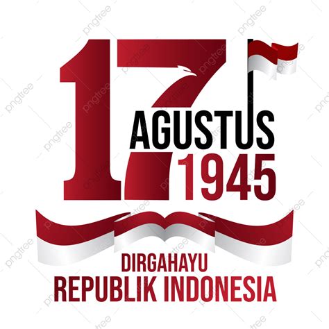 Gambar Teks Ucapan 17 Agustus 1945 Dirgahayu Republik Indonesia Dengan