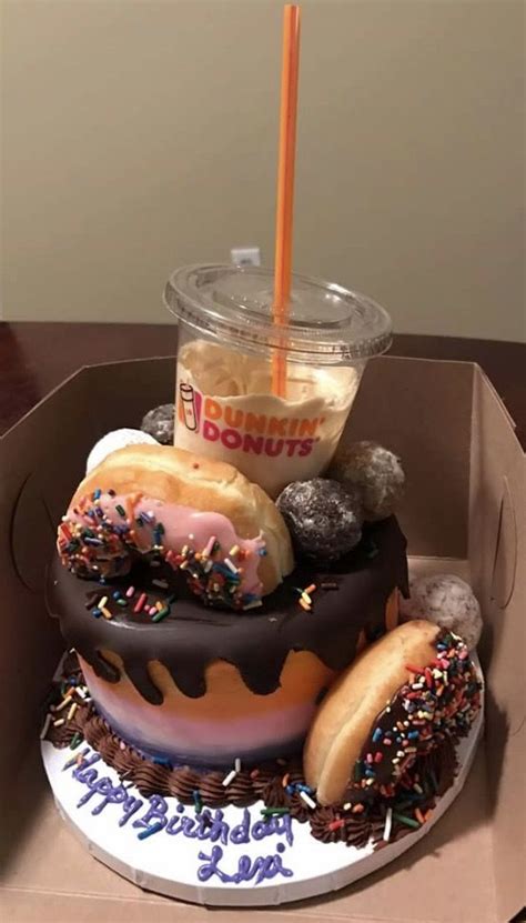 Dunkin Donuts Munchkin Birthday Cake Pics Aesthetic