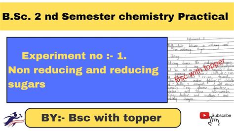 Experiment No 1non Reducing And Reducing Sugars Bsc 2nd Semester
