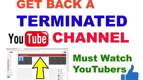 How To Get Back Suspended Terminated Banned Youtube Channel Youtube