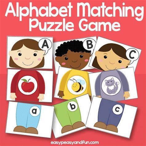 Alphabet Matching Puzzle Game Kids Alphabet Matching Alphabet