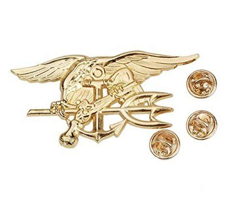 Us Navy Seals Special Warfare Gold Trident Insignia Badge Pin 2 34