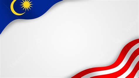 Flag White Malaysia Festival Independence Day Cartoon Powerpoint