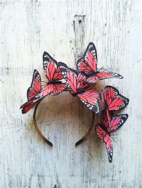 Rosy Pink Monarch Butterfly Crown By Delfinacrowns On Etsy