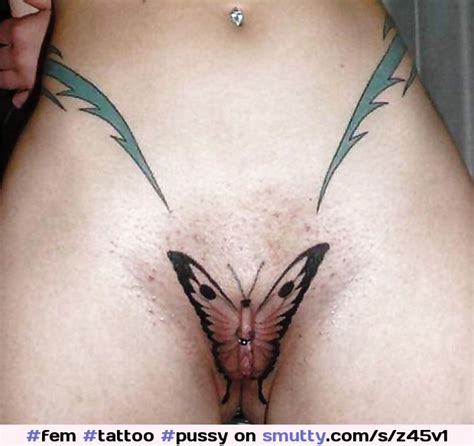 Fem Tattoo Pussy Shaved Clit Ring Pussy Tattoo Pubic Mound