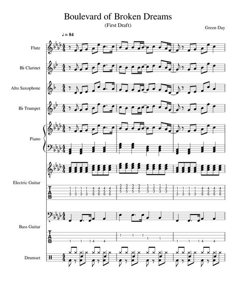View and download derbi boulevard 125 4t workshop manual online. Boulevard of Broken Dreams sheet music for Flute, Clarinet ...