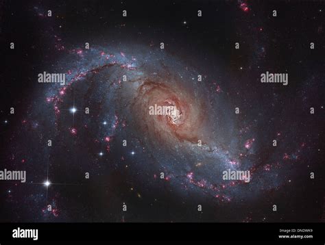 Prohibido Galaxia Espiral Ngc 1672 En La Constelación De Dorado Fotografía De Stock Alamy